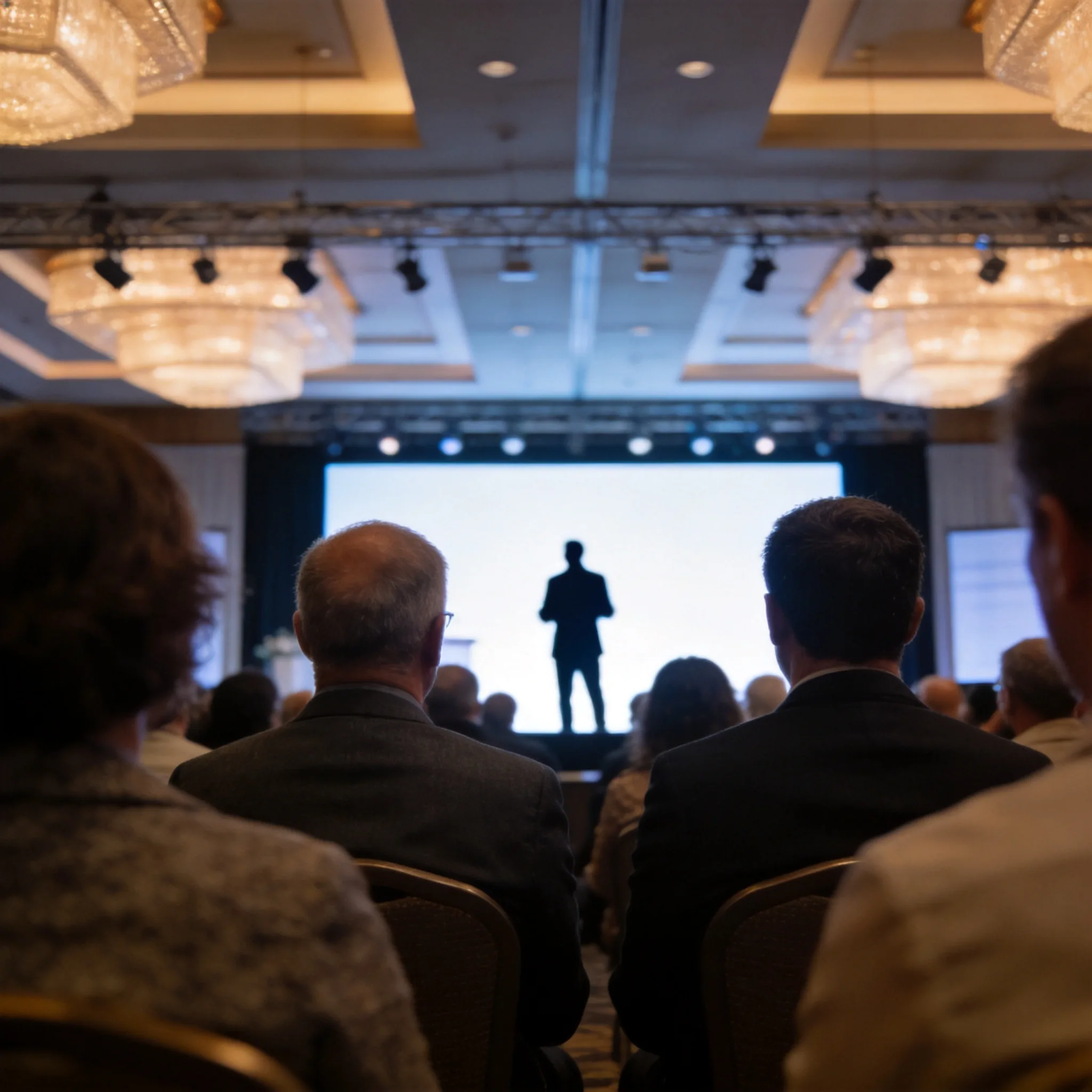 A large business conference hall