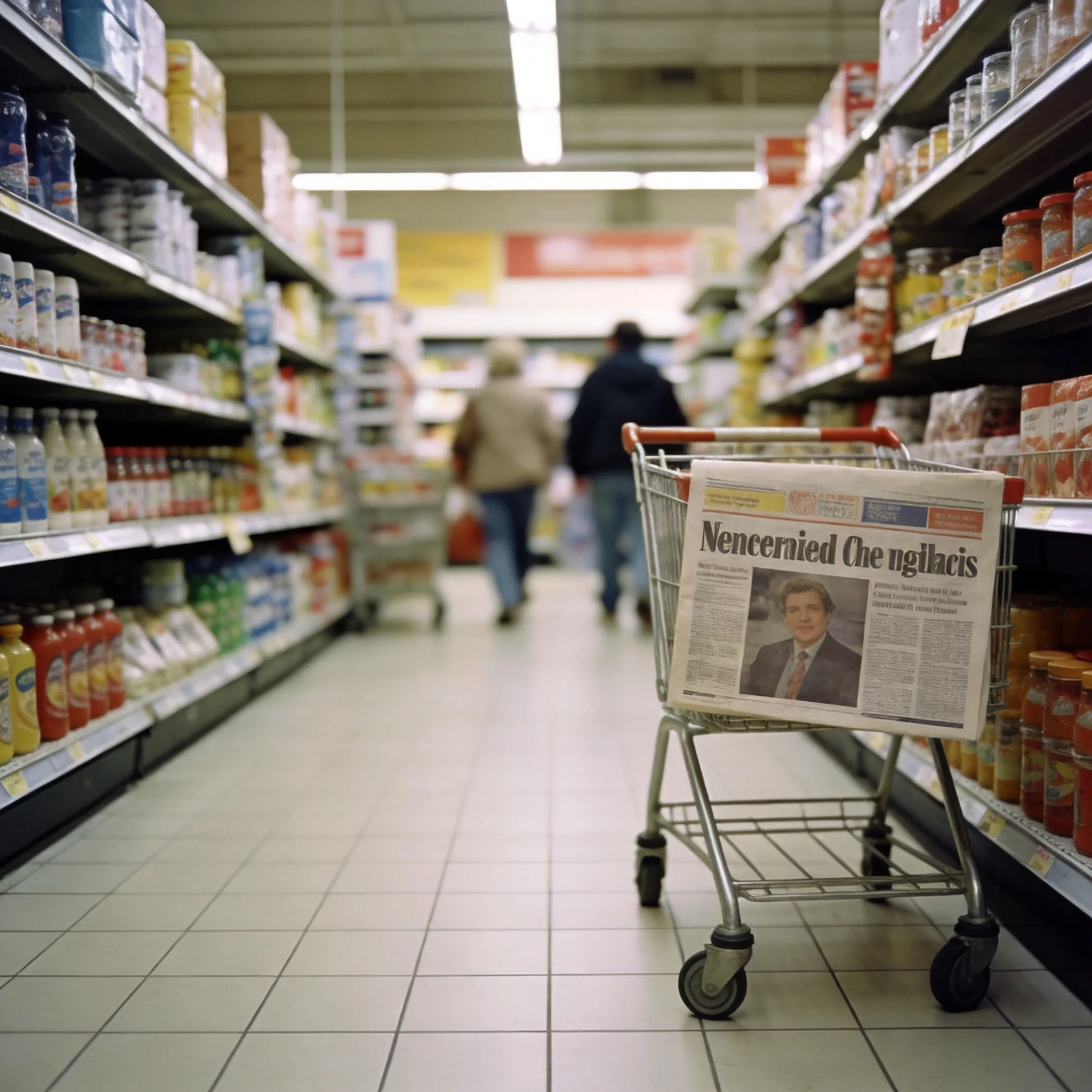 A modern supermarket aisle